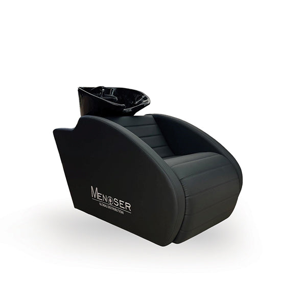 MENOSER stol za umivanje - Frizerski salon / Brivnica - Črna
