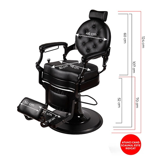 Brivski stol - MENOSER - Cordoba - Črn